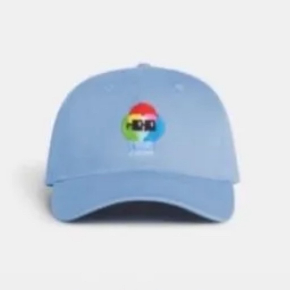 Madhappy Shades Rainbow Embroidered Dads‎ Nouns Hat in Light Blue NWT